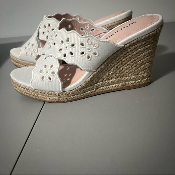 Draper James Emily Women's Wedge Shoes White Size 7 NWT - Picture 11 of 15